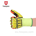 Hespax Trabajo de construcción industrial Nitrile Amarillo TPR Glove